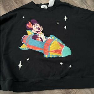 Black Sweatshirt with Cartoon Character Design